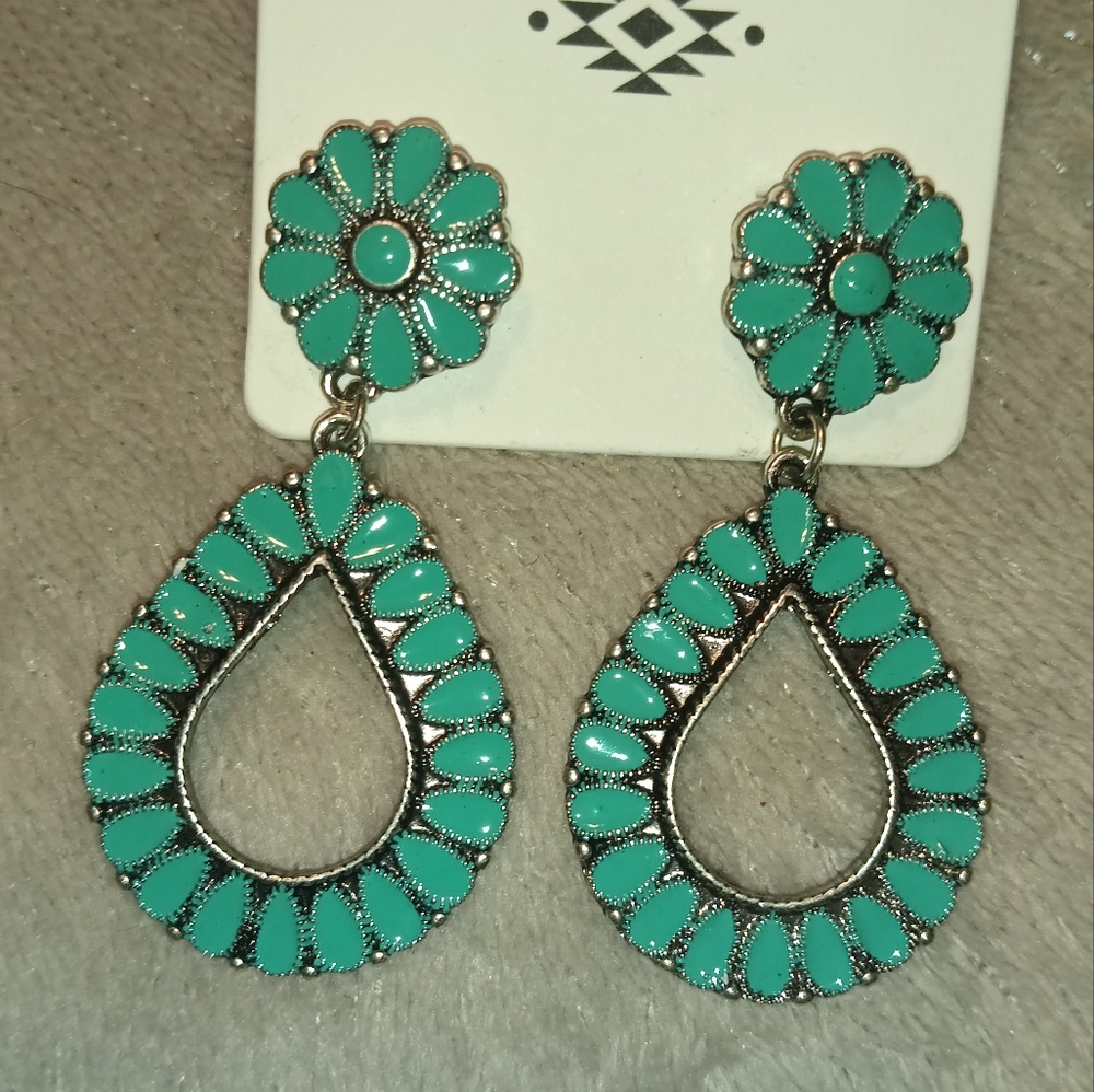 Turquoise Teardrop Earrings